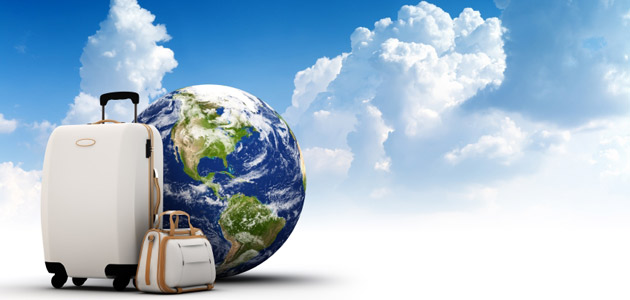 monde voyage valises
